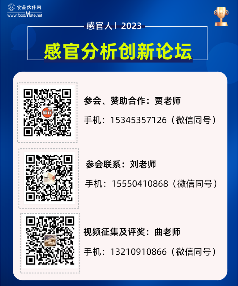 【議題更新】2023感官分析創(chuàng)新論壇,日程安排搶先看!2