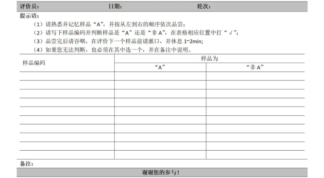 “A”-“非A”檢驗法